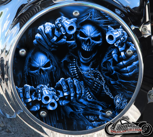 Custom Derby Cover - Gunfighter 2 blue