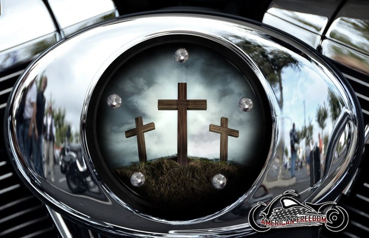 Custom Air Cleaner Cover - 3 Crosses (Dusk)