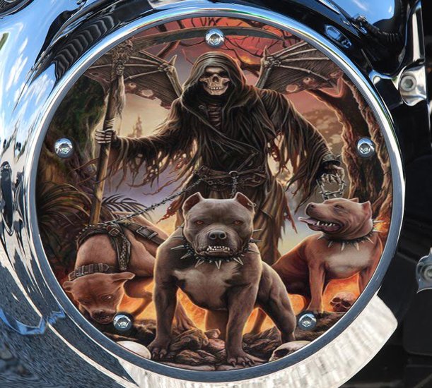 Custom Derby Cover - Reaper Pitbull