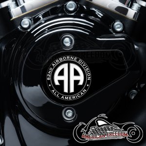 Harley Davidson VVT Timing Medallion - 82nd Airborne Black Harley Davidson VVT Timing Medallion - 82nd Airborne Black