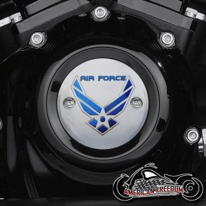 Chrome Harley Davidson Timing Cover - Air Force Wings