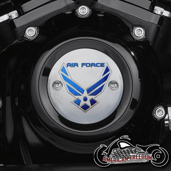 Chrome Harley Davidson Timing Cover - Air Force Wings
