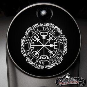 Custom Fuel Door - Not All Those Who Wander Vegvisir