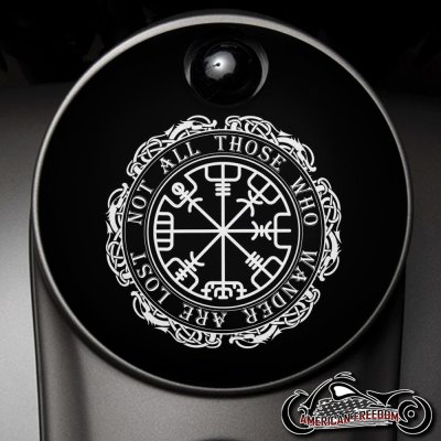 Custom Fuel Door - Not All Those Who Wander Vegvisir