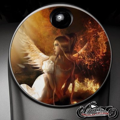 Custom Fuel Door - Angel Good & Evil