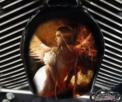 Custom Horn Cover - Angel Good vs. Evil