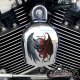 Chrome Harley Davidson Horn Cover - Angel Devil Skull