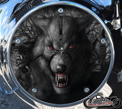 Custom Derby Cover - Angry Wolf