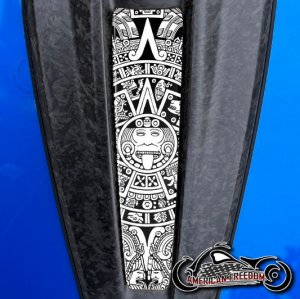 2023+ Harley CVO Dash Insert Aztec Calendar B&W