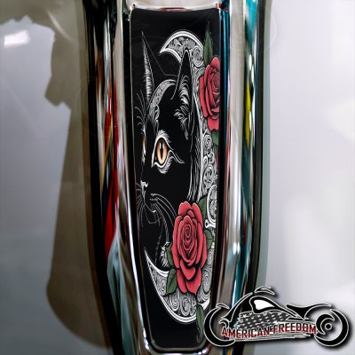 Harley 2024+ Street Glide & Road Glide Dash Insert - Cat Moon