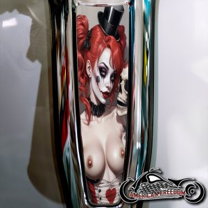 Harley 2024+ Street Glide & Road Glide Dash Insert - Heart Clown