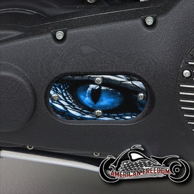 Custom Oval Inspection Cover - Dragon Eye Blue