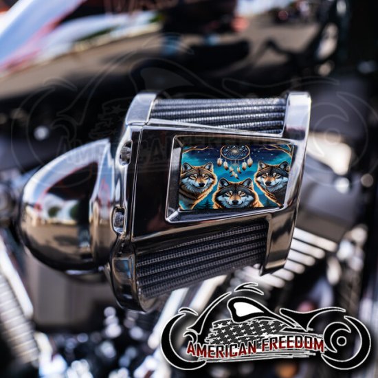 Harley 2019-2024 Heavy Breather Insert - Dreamcatcher Wolves