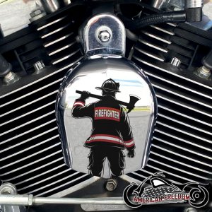 Chrome Harley Davidson Horn Cover - FireFighter