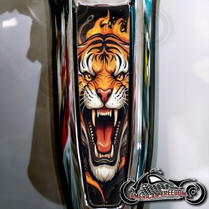 Harley 2024+ Street Glide & Road Glide Dash Insert - Flame Tiger
