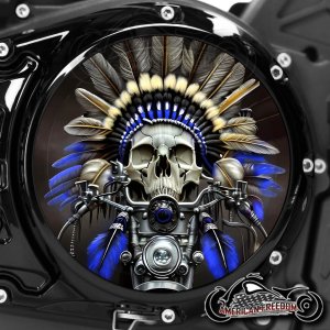 Indian 2020-22 Challenger Pursuit Derby - Indian Skull Blue