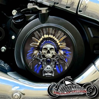 Indian 2025+ Scout Derby - Native Skull Blue