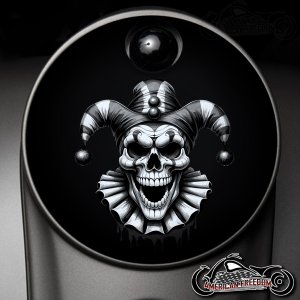 Custom Fuel Door - Jester Skull