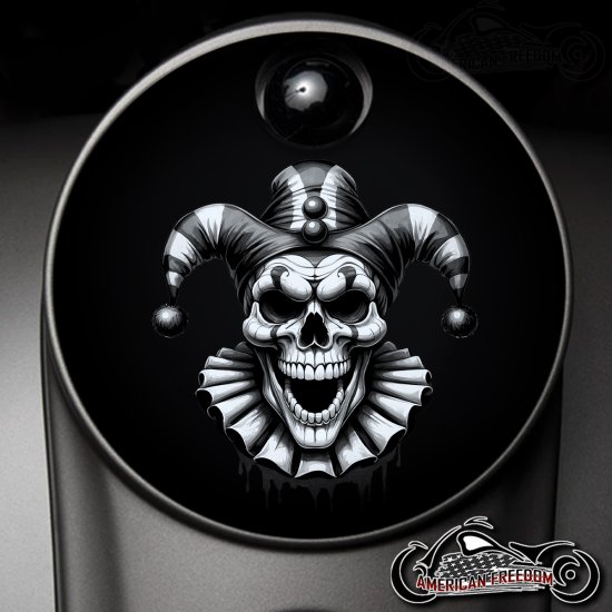 Custom Fuel Door - Jester Skull