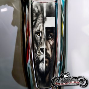 Harley 2024+ Street Glide & Road Glide Dash Insert - Lion Jesus