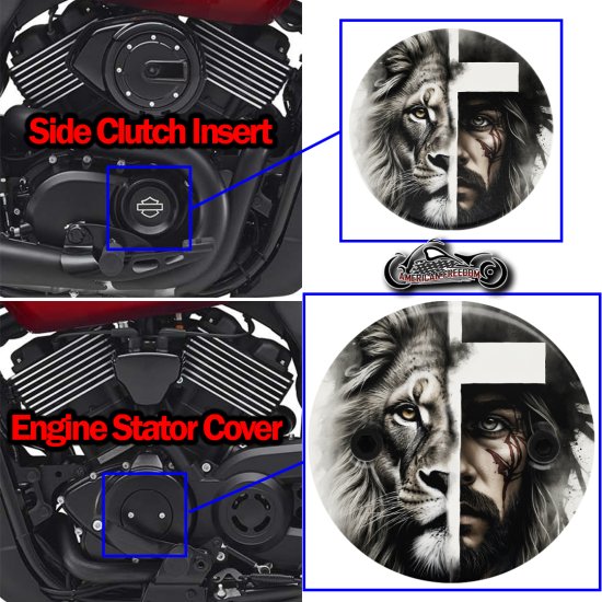 Harley Davidson XG500/XG750 2 Piece Set Lion Jesus