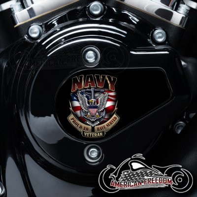 Harley Davidson VVT Timing Medallion - Navy Veteran