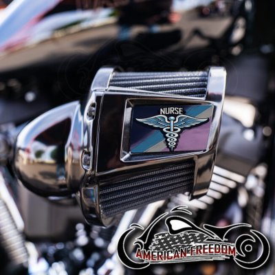 Harley 2019-2024 Heavy Breather Insert - Nurse Caduceus