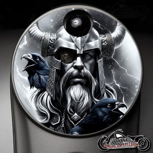 Custom Fuel Door - Odin Huginn Muninn