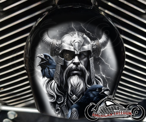 Custom Horn Cover - Odin Huginn Muninn Custom Horn Cover - Odin Huginn Muninn