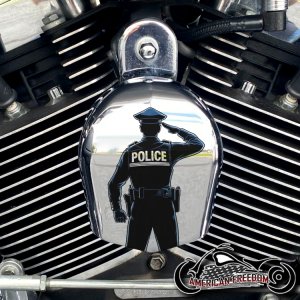 Chrome Harley Davidson Horn Cover - Police Officer