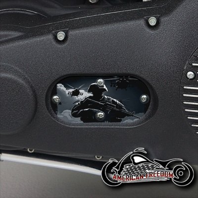 Custom Oval Inspection Cover - Army Heli