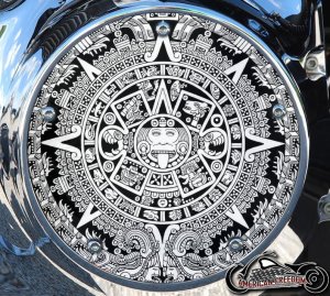 Custom Derby Cover - Aztec Calendar