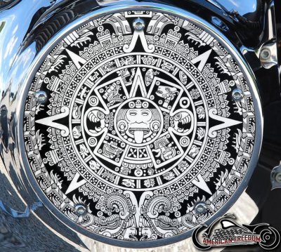 Custom Derby Cover - Aztec Calendar