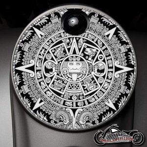 Custom Fuel Door - Aztec Calendar