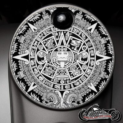Custom Fuel Door - Aztec Calendar