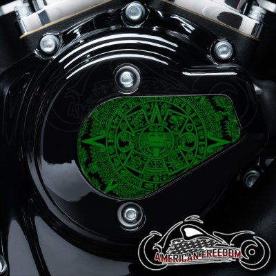 Harley Davidson VVT Timing Medallion - Aztec Calendar Green