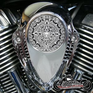 Indian Thunder Stroke Horn Insert - Aztec Calendar