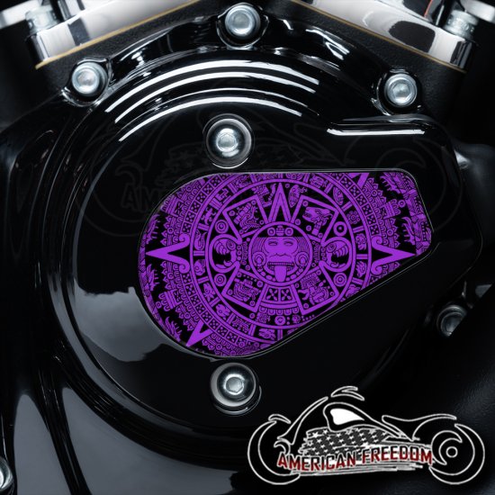 Harley Davidson VVT Timing Medallion - Aztec Calendar Purple