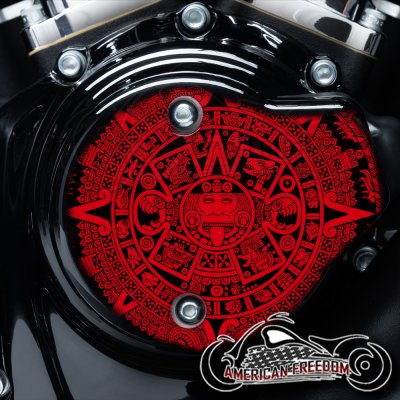 Harley Davidson VVT Cam Housing Unit - Aztec Calendar Red