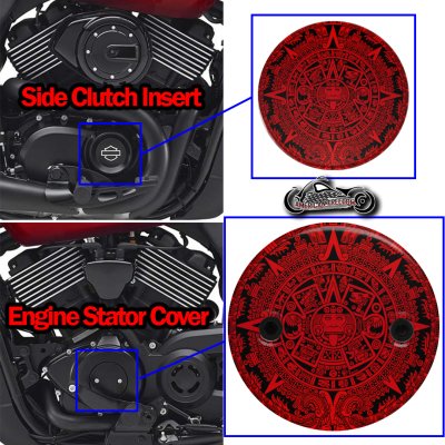 Harley Davidson XG500/XG750 2 Piece Set Aztec Calendar Red