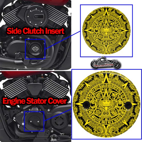 Harley Davidson XG500/XG750 2 Piece Set Aztec Calendar Yellow