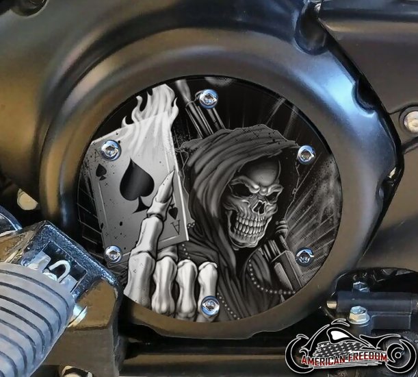 SUZUKI M109R Derby/Engine Cover - B&W Reaper Ace