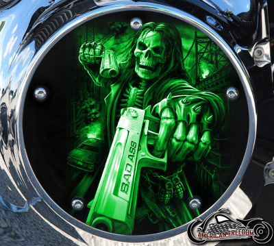 Custom Derby Cover - Bad Ass green