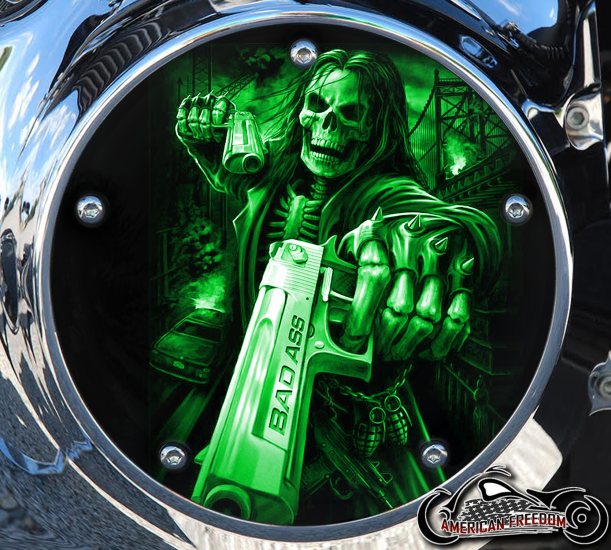 Custom Derby Cover - Bad Ass green