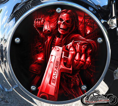 Custom Derby Cover - Bad Ass red