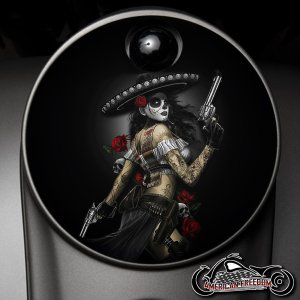 Custom Fuel Door - Bandita Day Of Dead