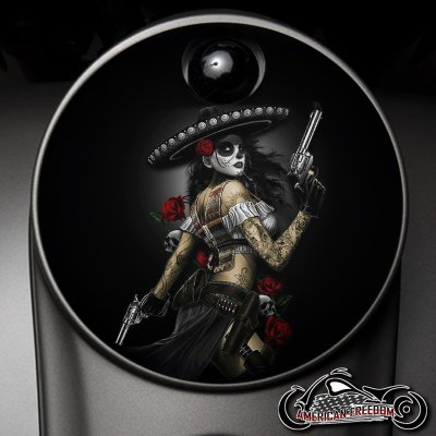 Custom Fuel Door - Bandita Day Of Dead