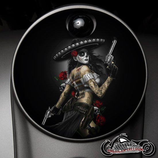 Custom Fuel Door - Bandita Day Of Dead