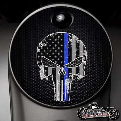 Custom Fuel Door - Punisher Thin Blue Line