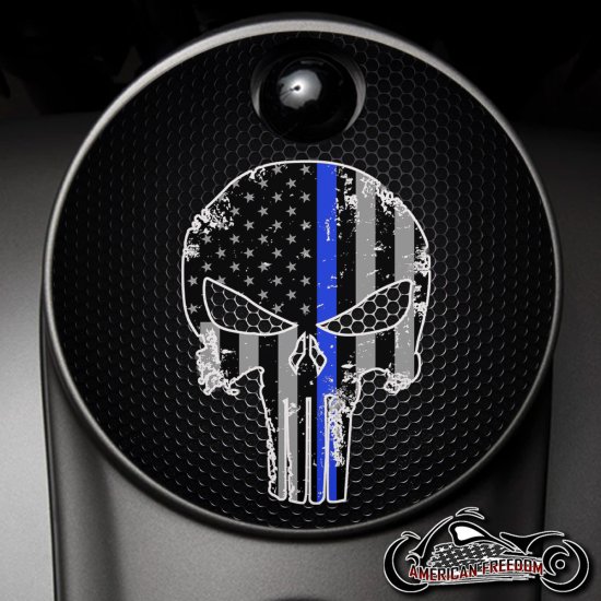 Custom Fuel Door - Punisher Thin Blue Line